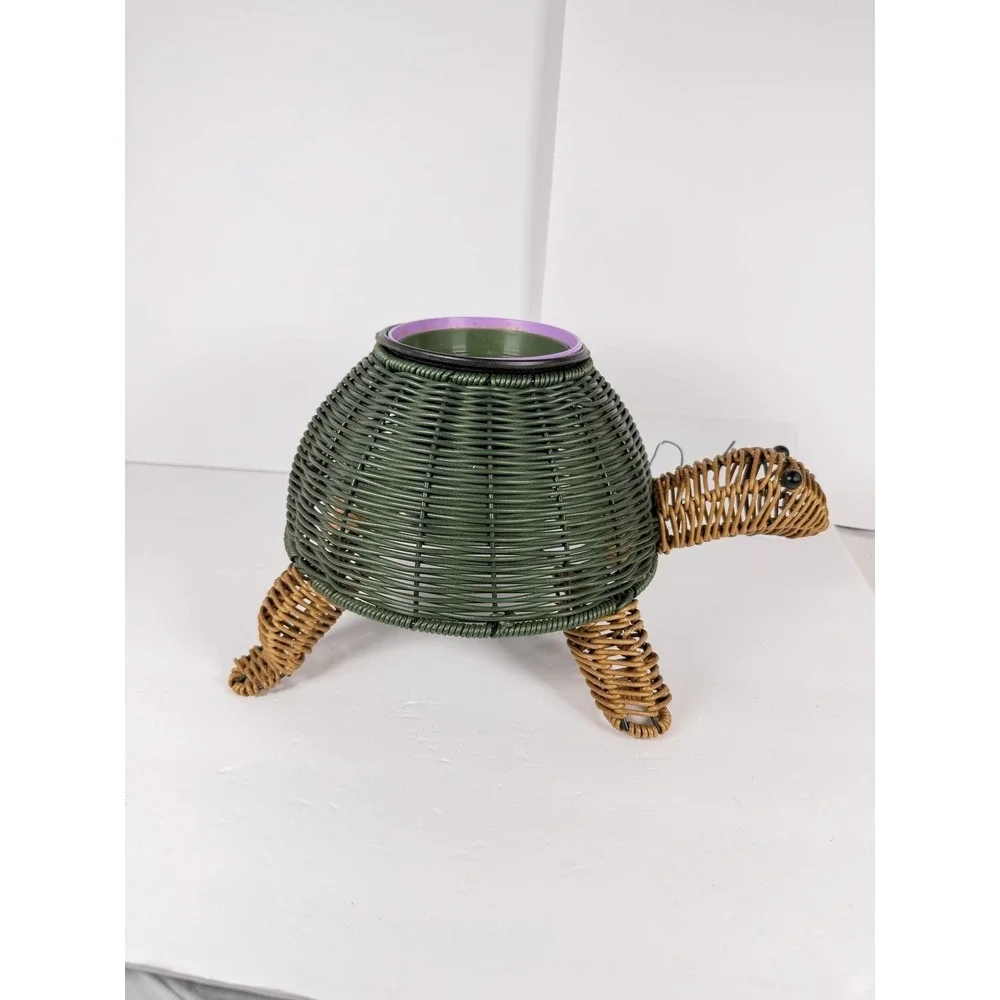 Woven‎ Turtle Planter Holder Decorative Garden Decor